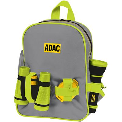 Kinderrucksack HAPPY PEOPLE "ADAC Entdecker-Rucksack", Kinder, grün (grün, gelb), Kunstfaser, Materialmix, Rucksäcke