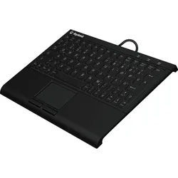 KeySonic KSK-3211ELU (DE) (DE, Kabelgebunden), Tastatur, Schwarz