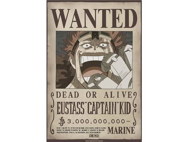 GB eye Poster One Piece Wanted (WANTED Eustass Captain Kid)