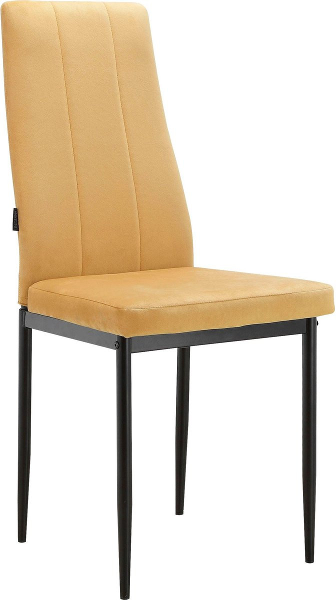 Notio Living Kelly Eetkamerstoel - Mosterd Fluweel