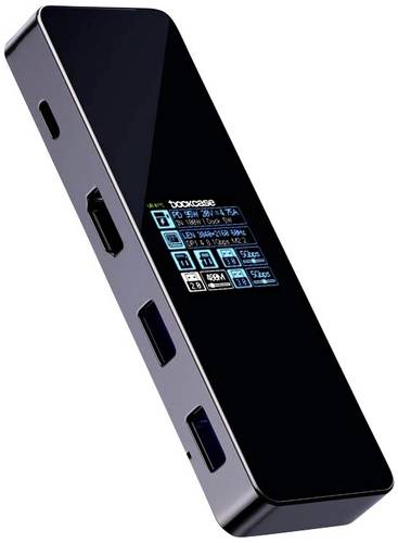 Dockcase USB-C Dockingstation Universal integriertes Display, inkl. Ladefunktion, USB-C Power Delivery, integrierter Kartenleser