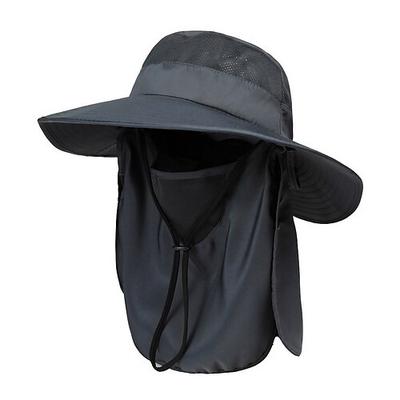 Herren Fischerhut Sonnenhut Boonie-Hut Hellgrau Armeegrün Polyester Reise Strand Design Outdoor Urlaub Glatt UV-Schutz Sonnenschutz
