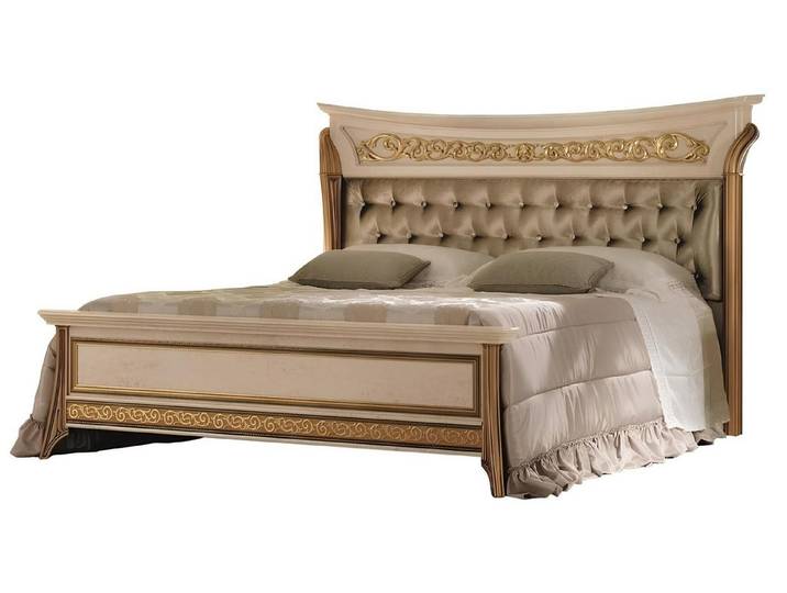 Xlmoebel Holzbett Designer Doppelbett 180x200 cm Hotel Stil arredoclassic, Made in Europa