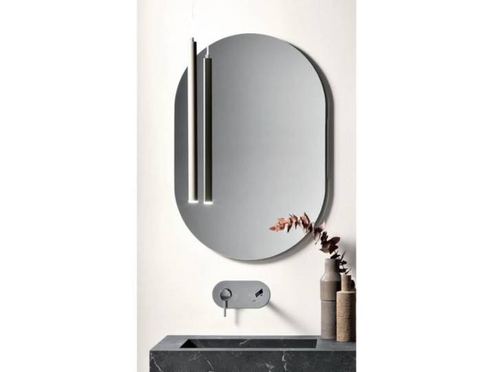 Miroir de salle de bain - GUINEA - Ovale - 60x90 cm - Verre - Contemporain