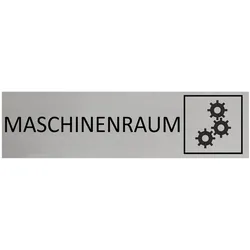 CombiCraft Aluminium Türschild Maschinenraum 165x45mm mit 3M-Tape