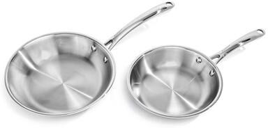 "BergHOFF Professional 2pc Tri-Ply 18/10 Stainless Steel Cookware Set, 8"" & 10"" Fry Pan"