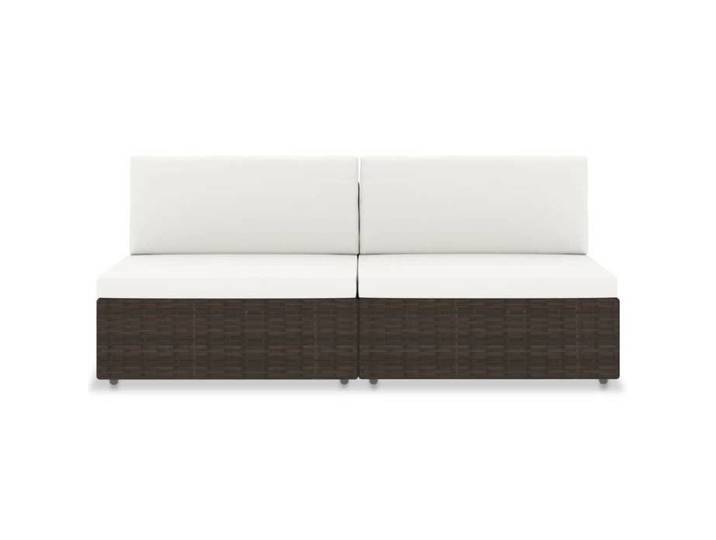 @FRENCH Canapé sectionnel d'extérieur - TOP VENTES - Canapé modulable 2 places Résine tressée Marron 2606246