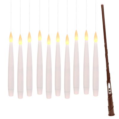 OTTO HOME LED Dekolicht "10 Schwebende LED Tafelkerze mit Zauberstab Korrinna", weiß, 10, Ø 1,5cm, 11 Stk., Leuchten, mit Zauberstab als Fernbedienung