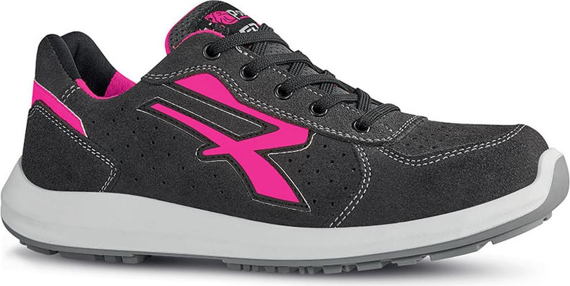 Upower RedUp ELECTRA veiligheidsschoenen voor dames, maat 39, zwart/paars, S1P, SRC, ESD, EN20345