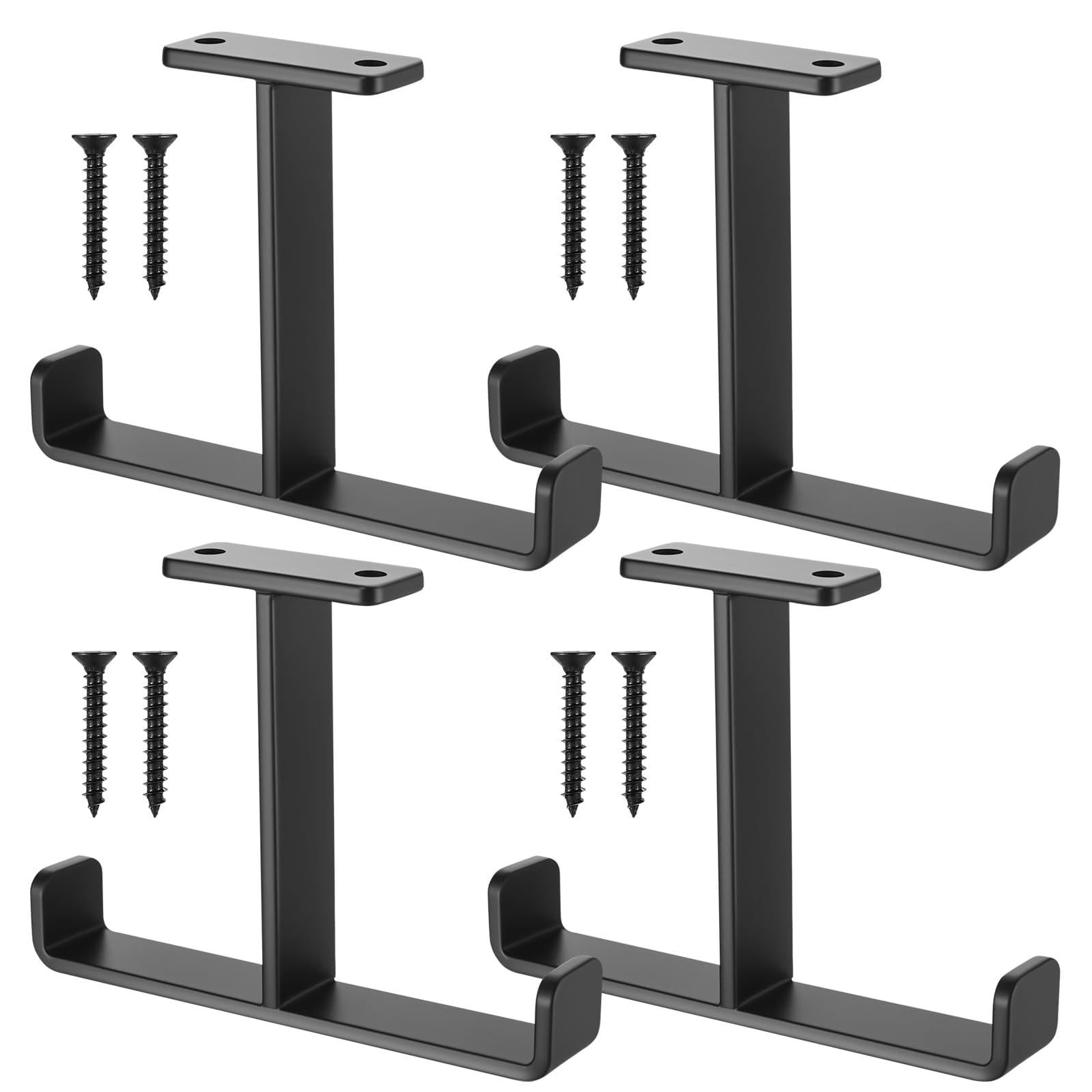 Selius 4 stuks zware dubbele haken voor garage en schuur