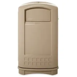 Mülleimer Rubbermaid Landmark Container 189,3 L beige Series II, Mülleimer mit Druckdeckeln ohne Ascher