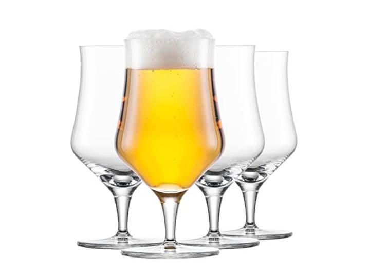 SCHOTT ZWIESEL Universalglas Beer Basic 0,3 (4er-Set), klassisches Bierglas für Craft Beer, spülmaschinenfeste Tritan-Kristallgläser, Made in Germany (Art.-Nr. 130013), Kristall