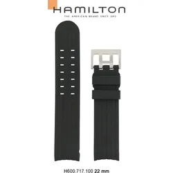 Hamilton - Khaki Aviation Band-set Kautschuk-schwarz H691.717.100 - schwarz