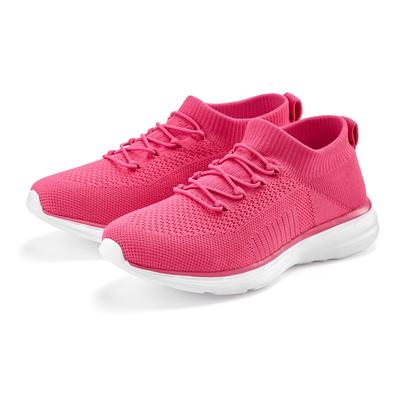 Sneaker LASCANA "Slipper, Halbschuh, Turnschuhe, Slip-On-Sneaker, bequem", Damen, Gr. 36, pink (magenta), Obermaterial: 100% Textilmaterial. Decksohle: 100% Textilmaterial. Futter: 100% Textilmaterial. Laufsohle: 100% Synthetik, unifarben, Basic,...