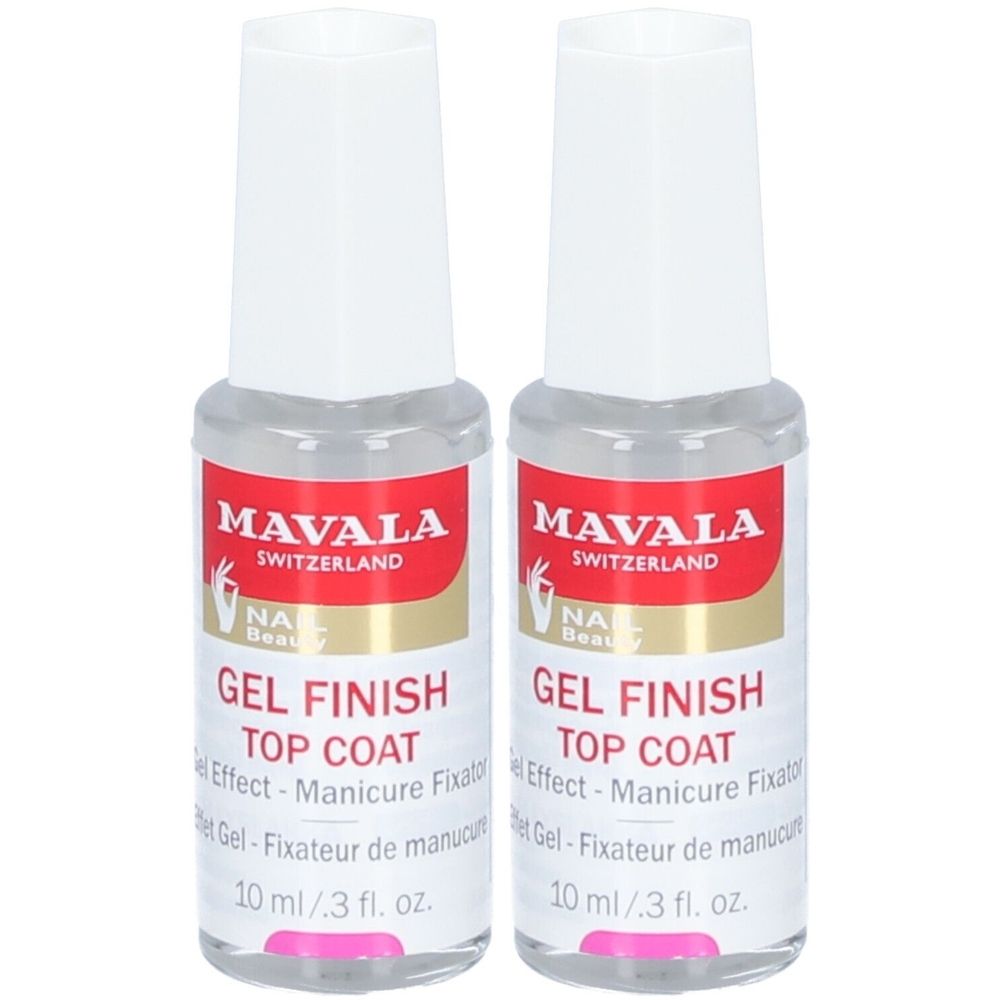 Mavala TOP Coat GEL Finish 10Ml x2 2x1 St Gel