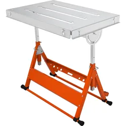 VEVOR Schweißtisch klappbar 76,2x50,8cm Werktisch 181kg Tragfähigkeit Höhenverstellbar von 63,5 bis 81,3cm Einstellbarer Winkel 0°/30°/90° Werkbank Kohlenstoffstahl Werkstatttisch mit Rädern