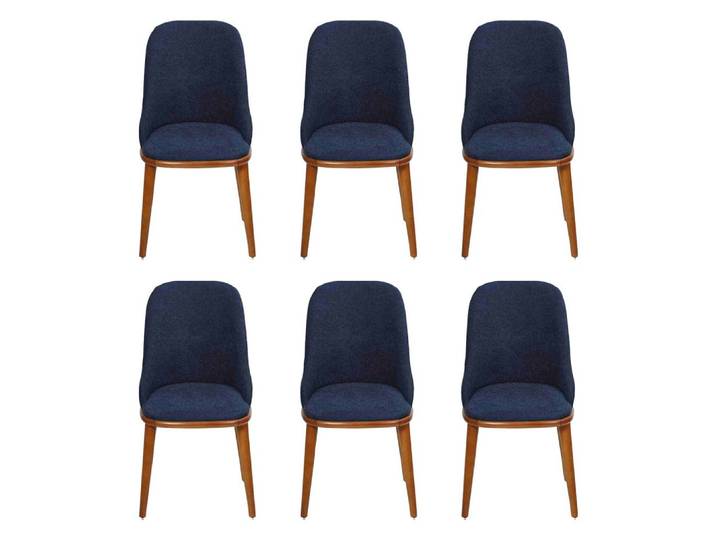 JVmoebel Esszimmerstuhl Blaue Holzstühle mit modernem Design und hochwertiger Verarbeitung (6 St), Made in Europa
