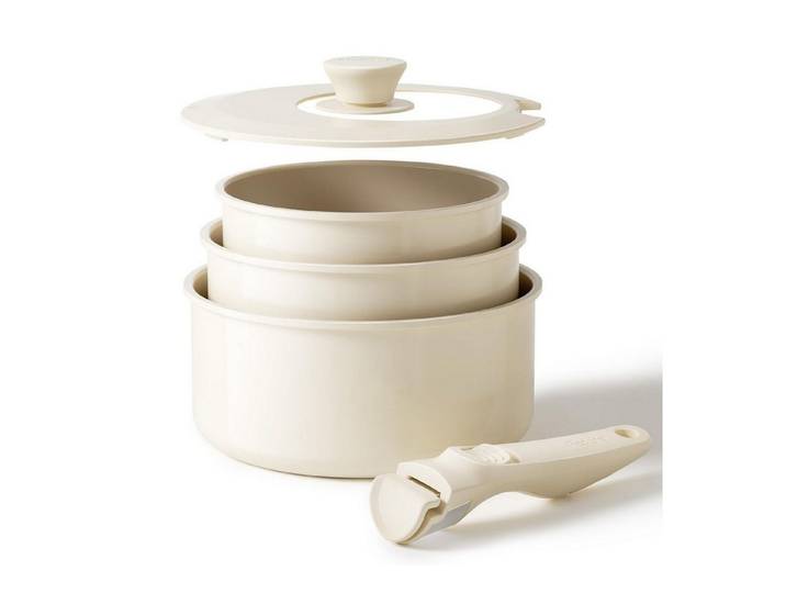 LuxusKollektion Topf-Set Töpfe Set Keramik Antihaft 16/18/20cm Beige