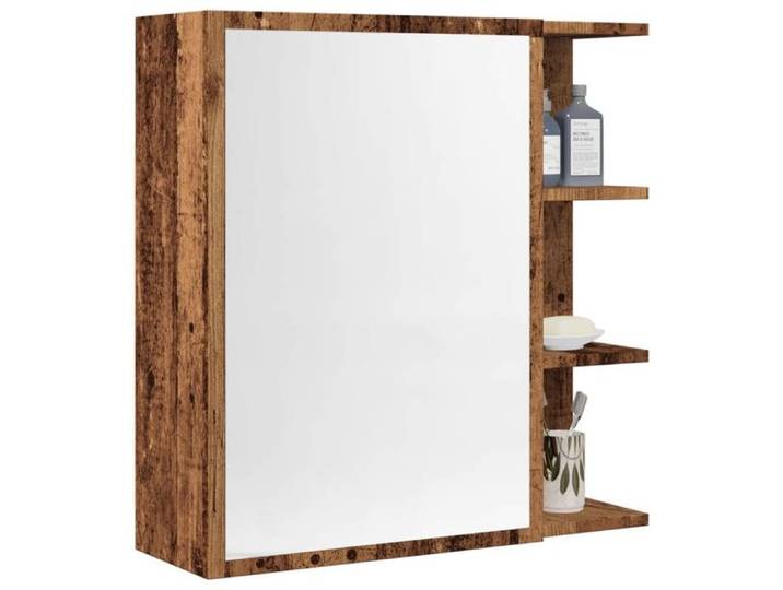 Armoire à miroir de salle de bain vieux bois 62 5x20 5x64 cm armoire de salle de bain avec miroir armoire de 856177