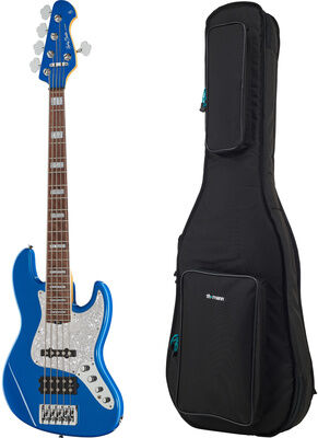 Harley Benton Enhanced MJ-5EB Lake Bl w/Bag Hi Gloss Lake Blue