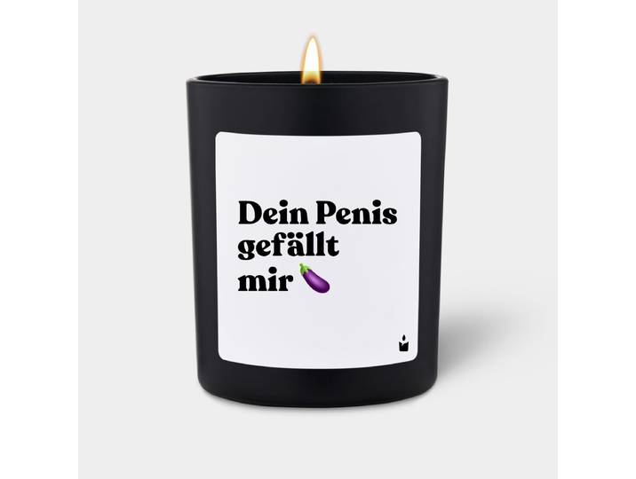 Duftkerze Schwarz Woody Dein Penis gefällt mir
