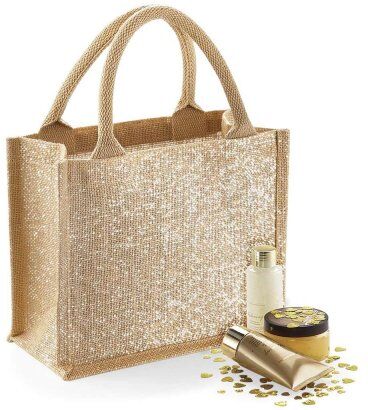 Mini borsa in Juta Shimmer Personalizzate o neutre Westford Mill