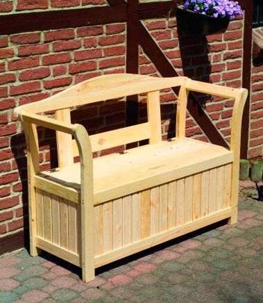 Gartenbank PROMADINO, beige (natur), B:130cm H:91cm T:50cm, Holzwerkstoff, Sitzbänke, Gartenbank natur B/H/T: 130cm x 91cm x 50cm
