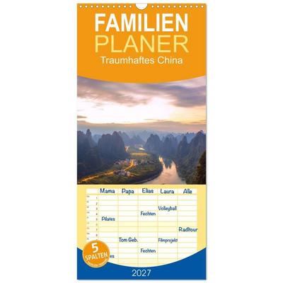 Familienplaner 2027 - Traumhaftes China mit 5 Spalten (Wandkalender, 21 x 45 cm) CALVENDO