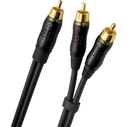 Oehlbach D1C23712 Cinch Audio Y-Kabel (2x Cinch-Stecker - 1x Cinch-Stecker) 15.00m Anthrazit (15 m, Cinch Kabel), Audiokabel
