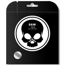 Tennissaite - BLACK SKULL - SAW - silber - 12 m