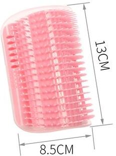 Discount Dollar Deals Massage Pet Cat Brush Removable Scratcher Comb For Kitten Hair Removal Clean Corner Grooming pink
