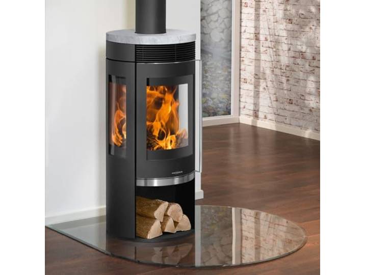 Oranier 5794 22 Rota TRE 2.0 Kaminofen Stahl Schwarz mit Speckstein-Abdeckplatte/A