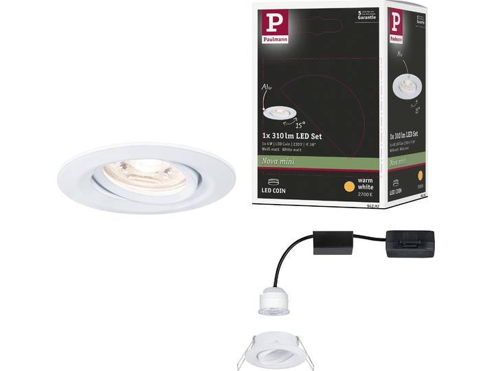 Paulmann Luminaire LED encastré Nova Mini Luminaire individuel orientable
