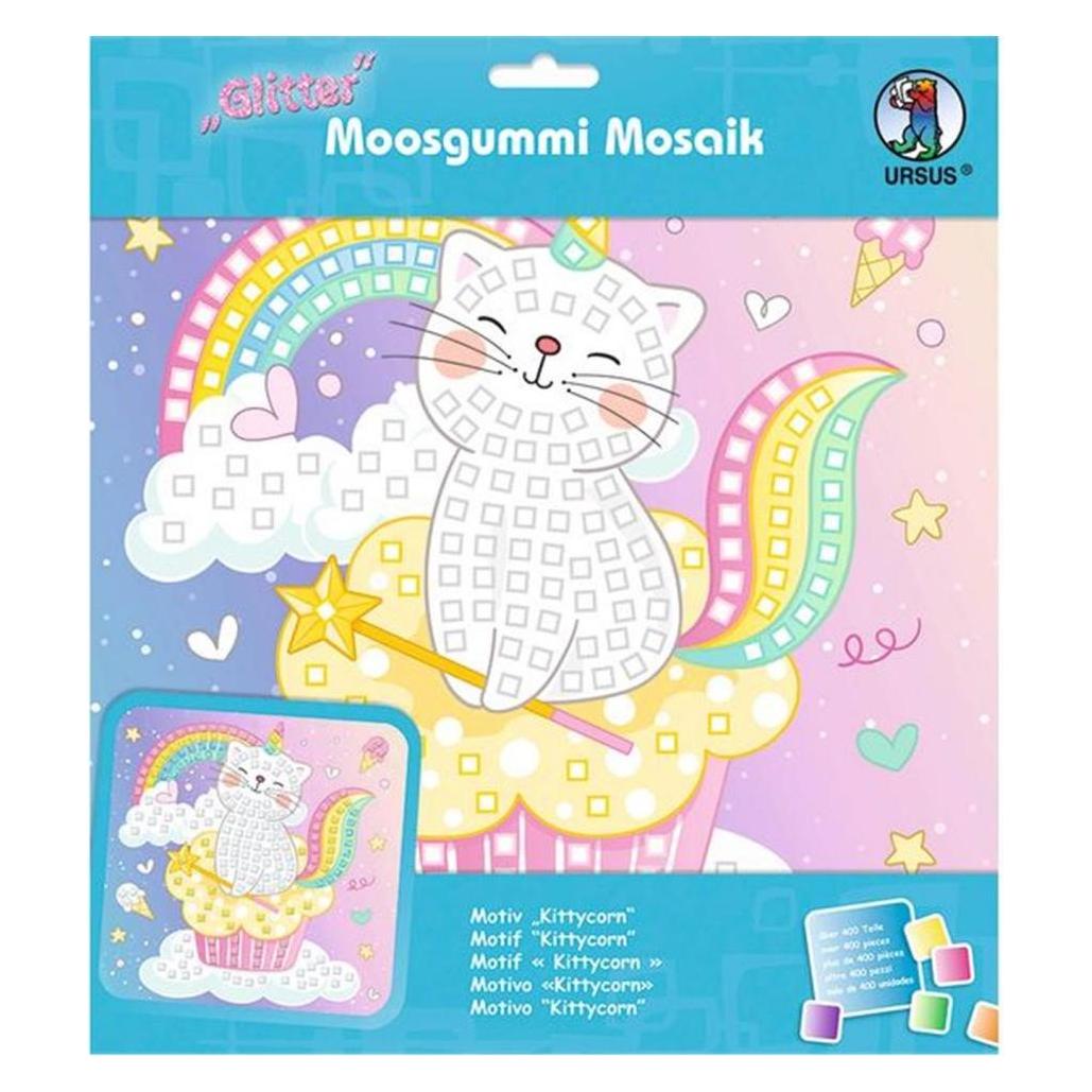 Ursus Moosgummi-Set Glitter Kittycorn, Mehrfarbig (8420018)