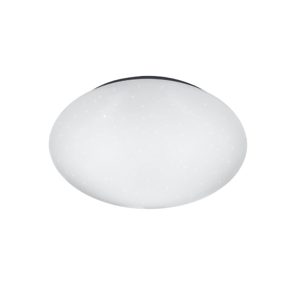 Reality Leuchten Plafondlamp Putz met sterren effect, wit, Ø 27 cm, incl. 12 Watt LED