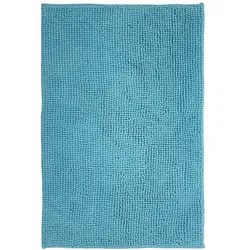 NYVI Badematte NYVISpa Chenille - Badezimmerteppich - Rutschfest, Saugfähig, Schnell Trocknend, Fußbodenheizung geeignet, Waschbar, Weich Farbe:Aqua;Größe:Badematte 70x120 cm