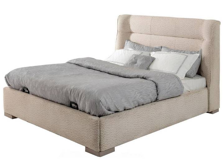 Xlmoebel Polsterbett Luxuriöses Textilbett für modernes Schlafzimmerdesign (Bett, Luxuriöses Textilbett), Made in Europa