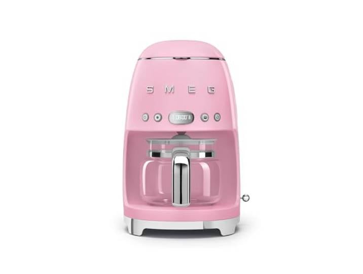 Smeg, DCF02PKEU, Filter -Kaffeemaschine, Aroma und Autostart -Funktion, Glaskaraffe bis 12 Tassen, 2 Intensitätsniveaus, Warmhaltefunktion, 1050W, Pink