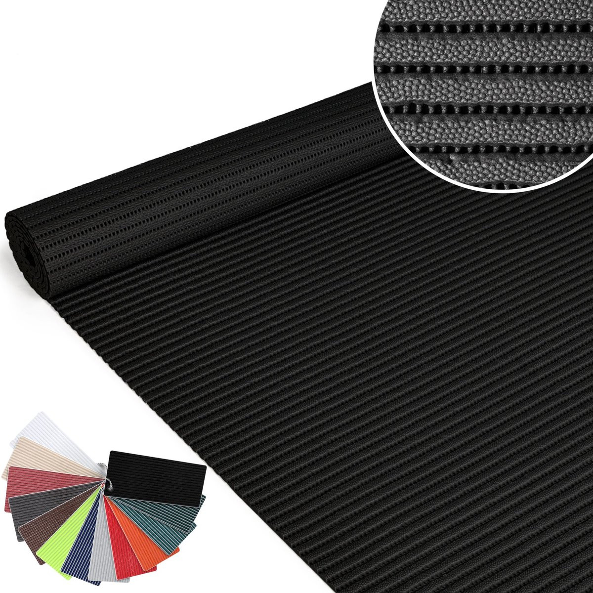 ANRO Badmat Zwart 65x300 cm - Antislip en Sneldrogend