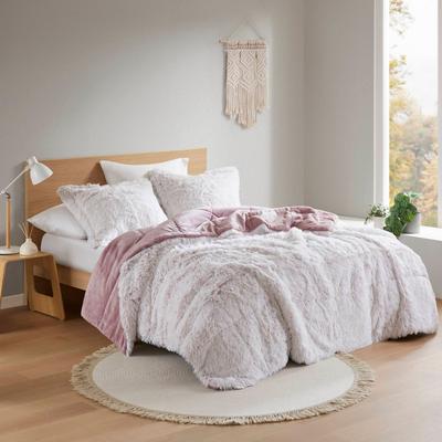 ID-Intelligen Designs Intelligent Design Malea Shaggy Long Fur Comforter Mini Set