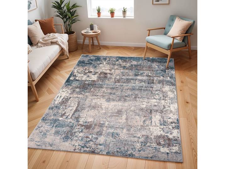 Teppich LIVABLISS MIAMI , blau, B:160cm H:12,7mm L:213cm, Polypropylen, Teppiche, Teppich