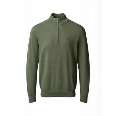 Rundhalspullover MCS "MCS Pullover MCLyle", Herren, Gr. S, grün (beetle), Obermaterial: 100% Baumwolle, Pullover Rundhalspullover