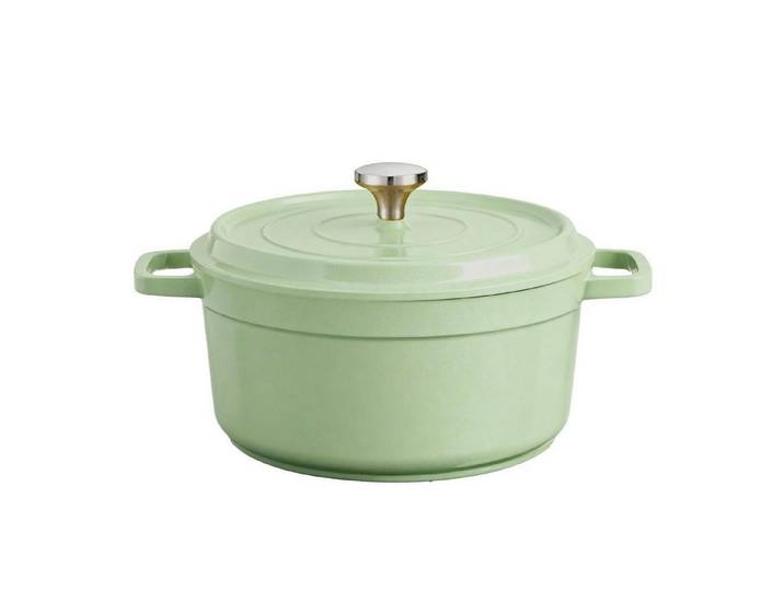 LuxusKollektion Bräter Emaille Brotbacktopf Grün 4.75L