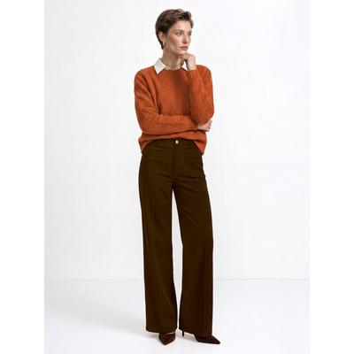 Rundhalspullover RICHROYAL "Rich & Royal", Damen, Gr. S, orange (urban ember), Obermaterial: 61% Polyacryl, 21% Wolle, 18% Polyester, Pullover Rundhalspullover