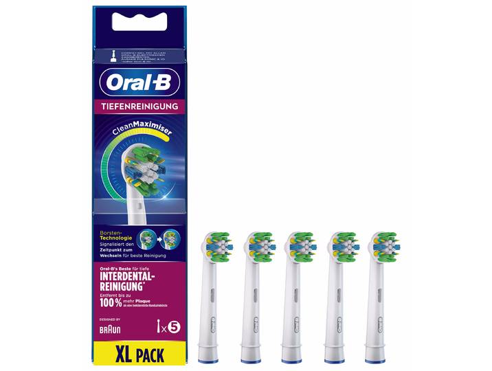 Oral-B Tiefenreinigung CleanMaximiser 5er Ersatzzahnbürsten – Ersatzbürste/Zahnpflege Zubehör