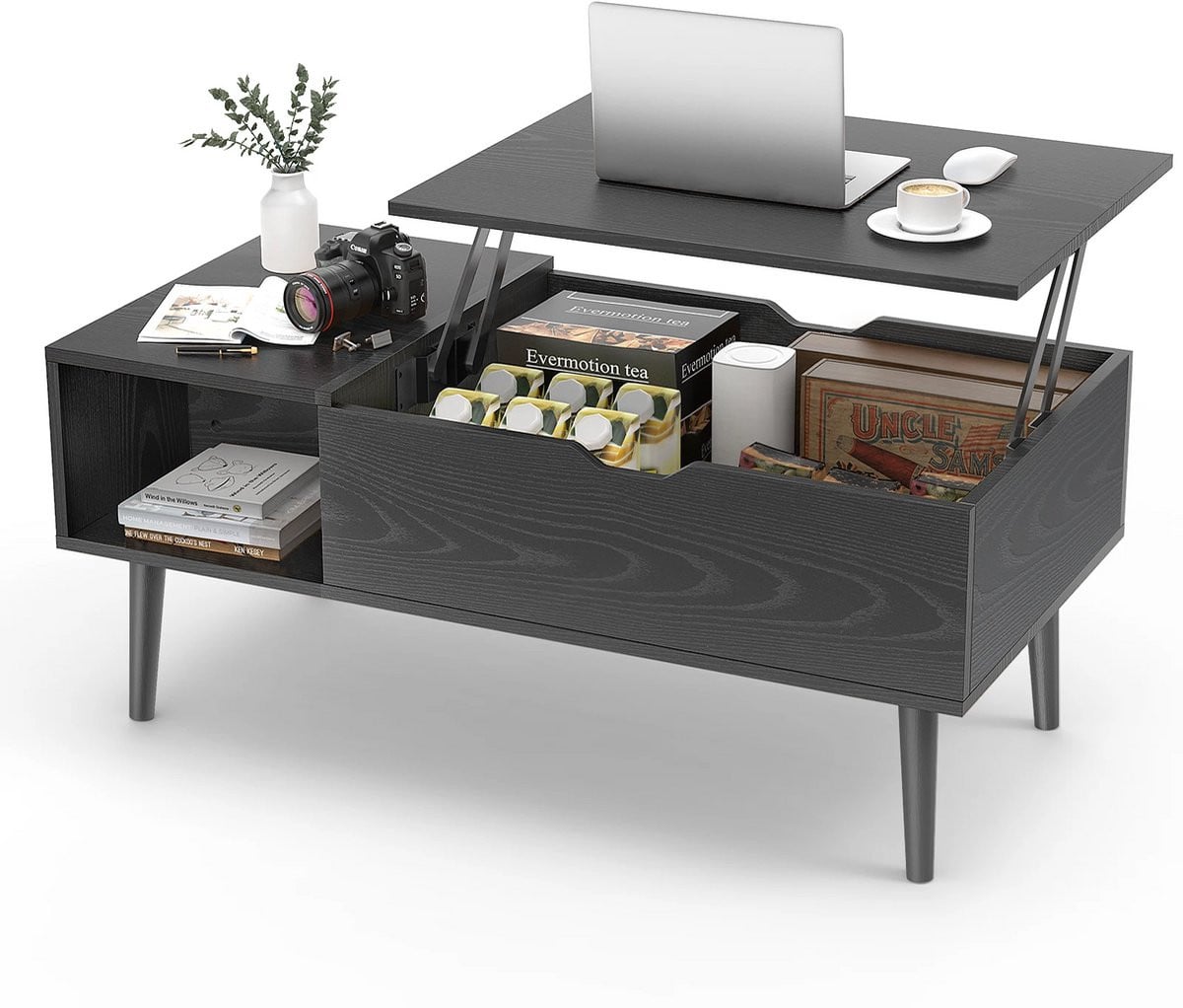 Betaalbare Goederen® Salontafel - Rechthoekig - Zwart