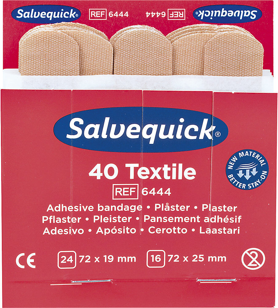 kaiserkraft Refill für SALVEQUICK, 6 VE elastische Pflaster, je 40 Stk, VE à 6 Stk