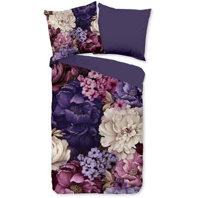 Wendebettwäsche "Triade", lila (violett), B/L: 135cm x 200cm, 1 Stk., 1 Stk., Microfaser, B/L: 80cm x 80cm, 2 Stk., Microfaser, Obermaterial: 100% Polyester, PURE LUXURY COLLECTION, Bettwäsche, Wendebettwäsche, Mikrofaser, Pflegeleicht, Weich,...