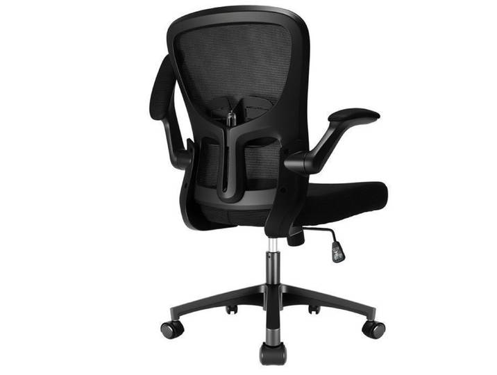 Durrafy Chaise de Bureau Fauteuil de bureau Hauteur & dossier Ajustable/accoudoirs réglables Chaise de Bureau Ergonomique Noir