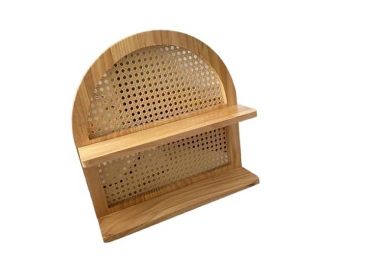 SNDISNV Rattan-Lagerregal in Fächerform Kiefernhalter, Webrankenrahmen(Weaving Vine Frame)
